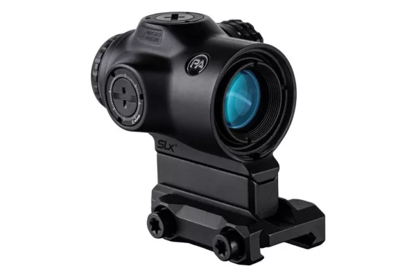 Primary Arms SLx 1X MicroPrism scope in black with multiple reticles.