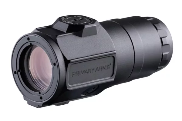 Primary Arms Slx 3x magnifier from left side view.