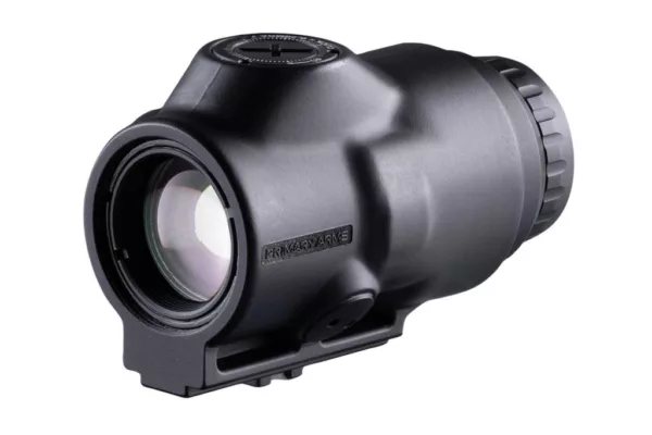 Primary Arms Slx Micro Red Dot magnifier from left side view.