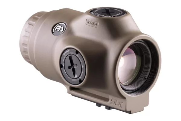 Primary Arms Slx 3x Micro Magnifier in flat dark earth.