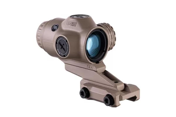 Primary Arms SLx 3x MicroPrism scope in flat dark earth comes with multiple reticles to choose from.