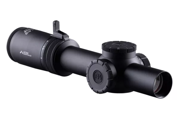Primary Arms Compact PLxC RDB low power variable optic feature red dot bright illumination.